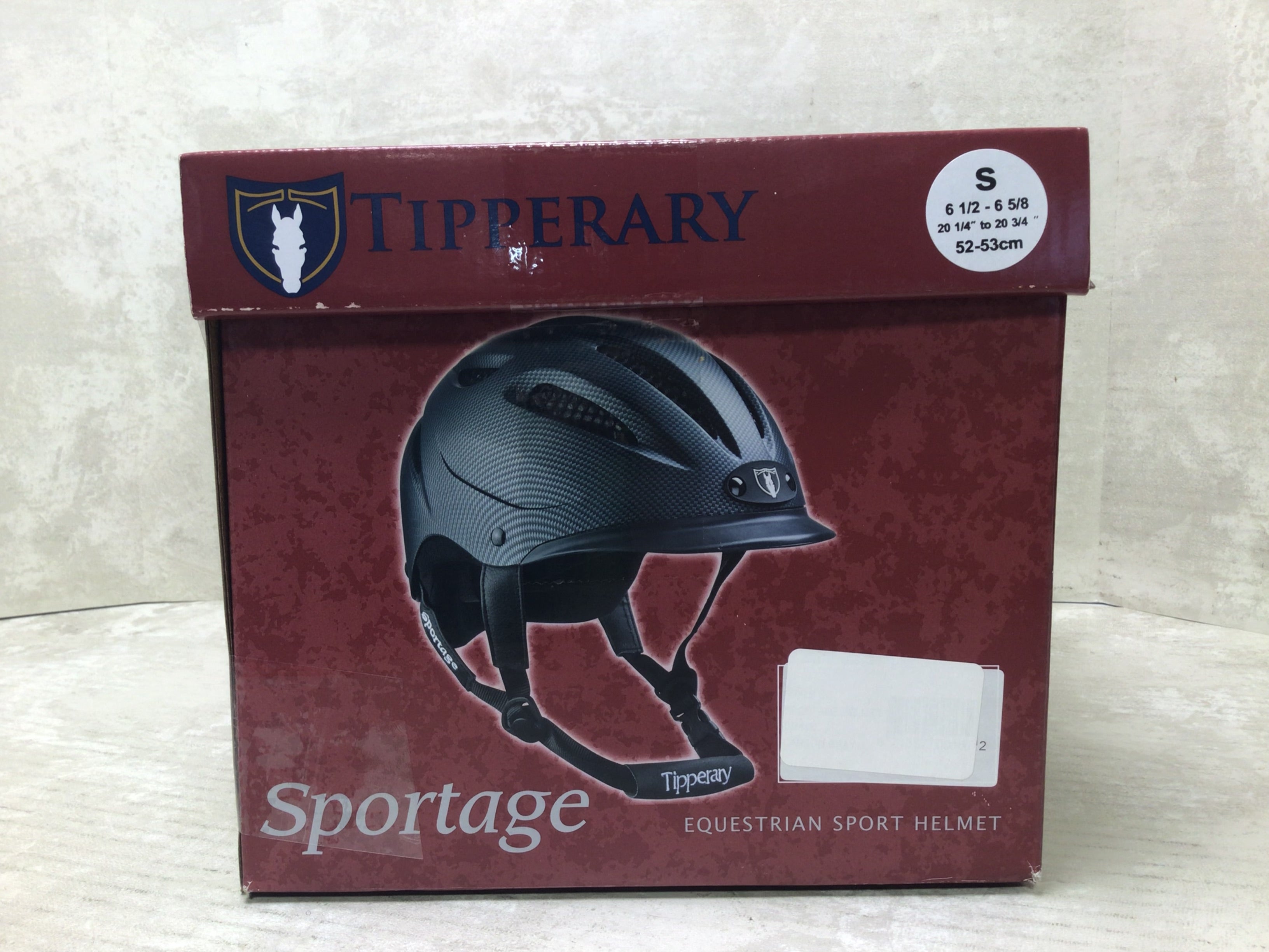 TIPPERARY EQUESTRIAN Horse Riding Helmet - Sportage - Carbon Gray -Size Small (7696415883502)